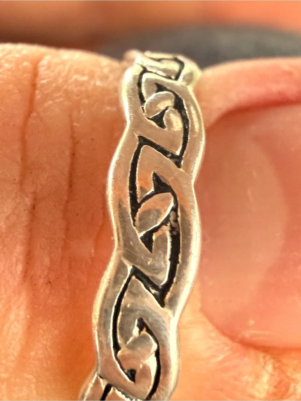VTG Sterling Silver Celtic Knot Band Ring Sz8